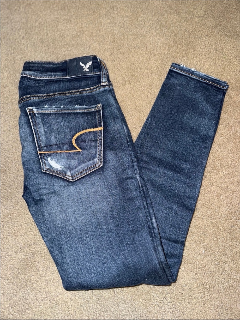 American Eagle Outfitters Women’s Skinny Jeans - Dark Blue Denim